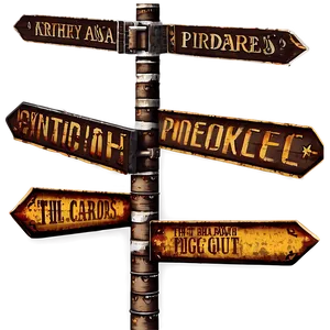 Rustic Street Signs Png 6 PNG Image