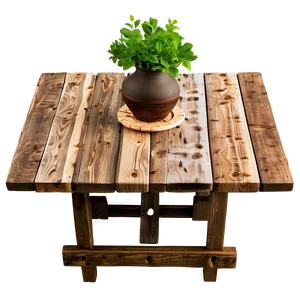 Rustic Table Top View Png 06262024 PNG Image