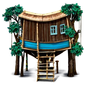 Rustic Tree House Png 06282024 PNG Image