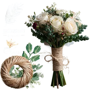 Rustic Wedding Bouquet Selections Png Dtp PNG Image