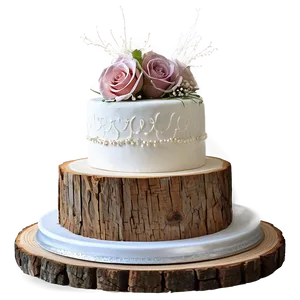 Rustic Wedding Cake Png Hps62 PNG Image