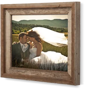 Rustic Wedding Photo Frame PNG Image