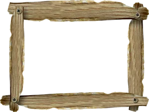 Rustic Wooden Frame PNG Image