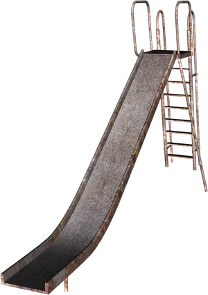 Rusty Metal Slide Isolated PNG Image