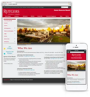 Rutgers University H R Website Responsive Design PNG Image