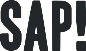 S A P Logo Black Background PNG Image