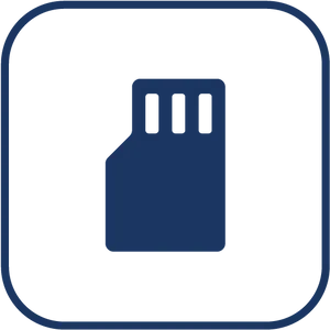 S D Memory Card Icon PNG Image