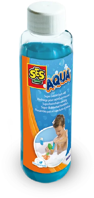 S E S Aqua Super Bubble Bath Mix Bottle PNG Image