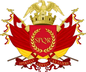 S P Q R Roman Empire Crest PNG Image