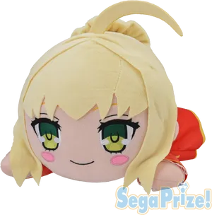 Saber Plush Toy Anime Character PNG Image