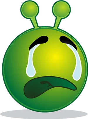 Sad Alien Emoji PNG Image