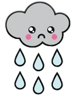 Sad_ Cartoon_ Cloud_ Raining_ Tears PNG
