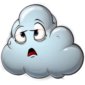 Sad Cloud Cartoon Png 06122024 PNG Image