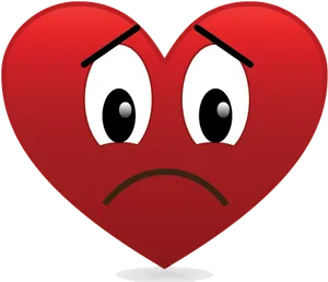 Sad Heart Emoji Graphic PNG Image