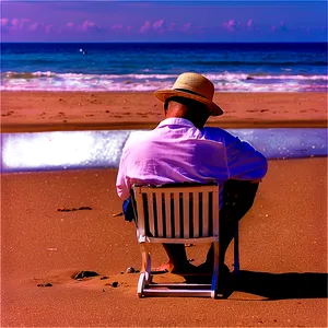 Sad Person On Deserted Beach Png Jlq49 PNG Image