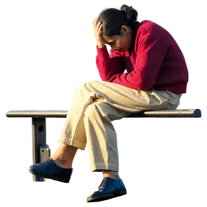 Sad Person Sitting Alone Png 61 PNG Image