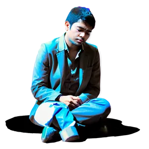 Sad Person Sitting Alone Png Ywa PNG Image