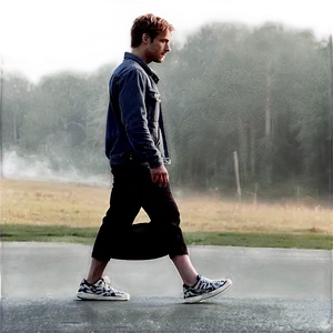 Sad Person Walking In Fog Png Phy PNG Image