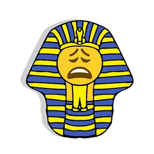 Sad_ Pharaoh_ Emoji_ Vector PNG Image