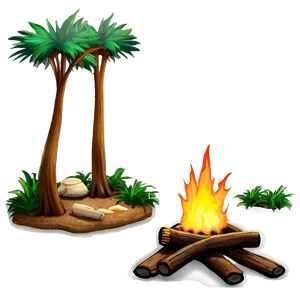 Safari Campfire Night Png Yyf PNG Image