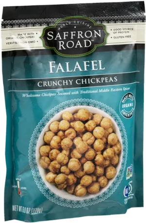 Saffron Road Falafel Crunchy Chickpeas Package PNG Image