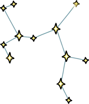 Sagittarius Constellation Art PNG Image