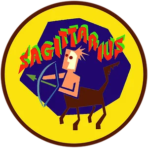 Sagittarius Zodiac Sign Artwork PNG Image