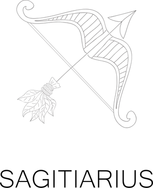 Sagittarius Zodiac Symbol Art PNG Image