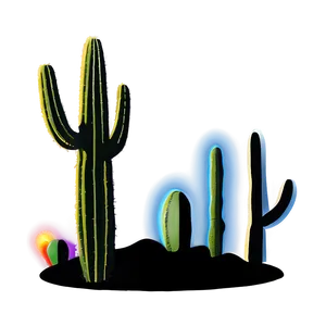 Saguaro Cactus Silhouette Png Oaw68 PNG Image