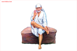 Sai_ Baba_ Blessing_ Pose PNG Image