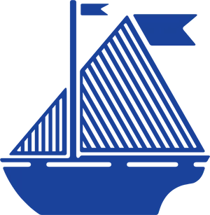 Sailboat Graphic Blue PNG Image