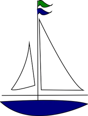 Sailboat Silhouette Graphic PNG Image