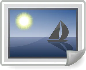 Sailing Photo Frame Graphic PNG Image
