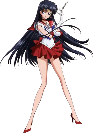 Sailor Mars Anime Character PNG Image