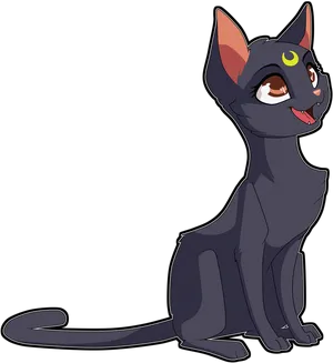 Sailor Moon Lunathe Cat PNG Image