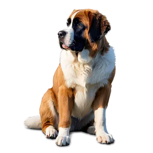 Saint Bernard Sitting Pose Png 49 PNG Image