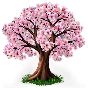 Sakura Tree By The River Png Fvq PNG Image