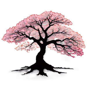 Sakura Tree Sunset Silhouette Png Sls62 PNG Image