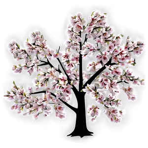 Sakura Tree With Falling Leaves Png 06122024 PNG Image