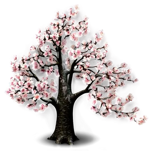 Sakura Tree With Falling Leaves Png Dav4 PNG Image