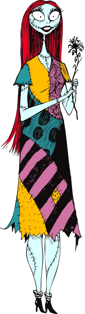 Sally Nightmare Before Christmas Artwork PNG Image