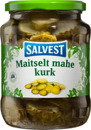 Salvest Pickled Cucumbers Jar PNG Image