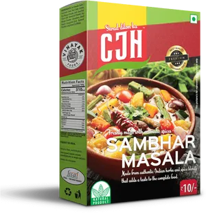 Sambar Masala Spice Packaging Design PNG Image