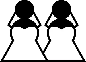 Same Sex Bride Icon PNG Image