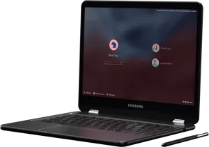 Samsung Chromebook Login Screen PNG Image