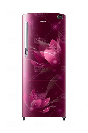 Samsung Floral Pattern Refrigerator.png PNG Image