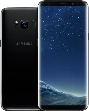 Samsung Galaxy Smartphone Night Sky Display PNG