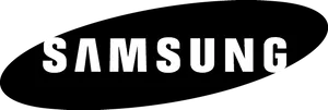 Samsung Logo Black Background PNG Image