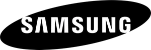 Samsung Logo Black Background PNG Image