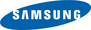 Samsung Logo Blue Ellipse Background PNG Image